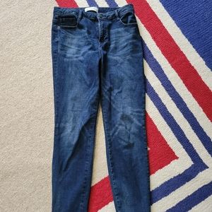 Blue revival high waisted skinny jeans sz 28